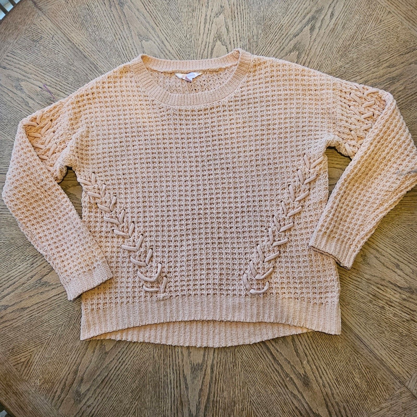 No Boundaries Girls Sweater Large 11-13 Juniors Pink Adorable And Soft Euc (J)